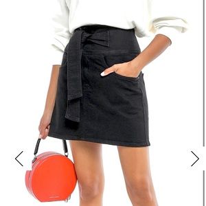 Rebecca Minkoff Callie Denim Tie-Front Denim Skirt